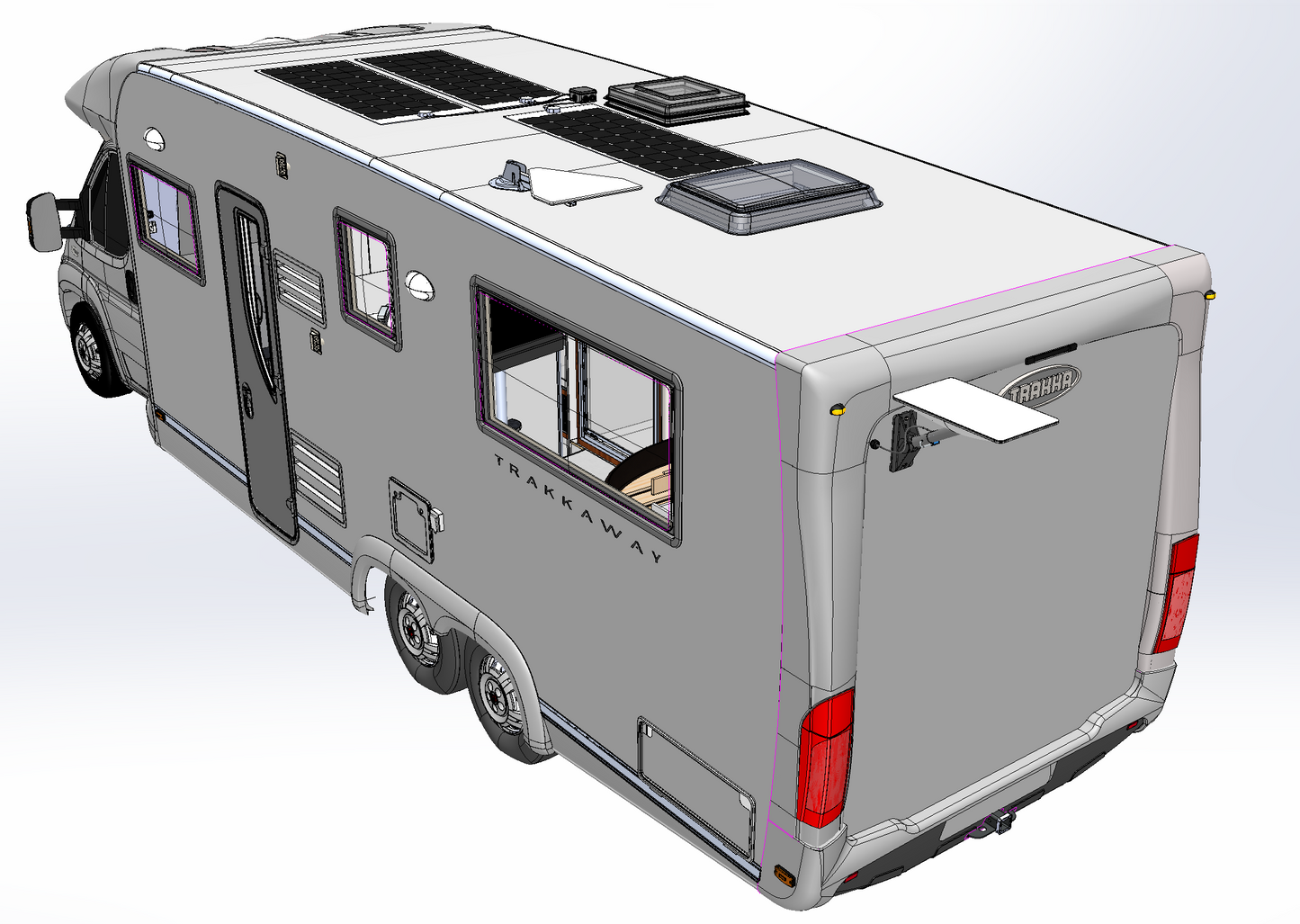 TRAKKA Starlink Antenna and Router Mount for Campervans, Motorhomes and Caravans Antenna Mount  Motorhome Campervan Camper Van Conversion RV Recreational vehicle Future Next Gen Modular Cabinetry.