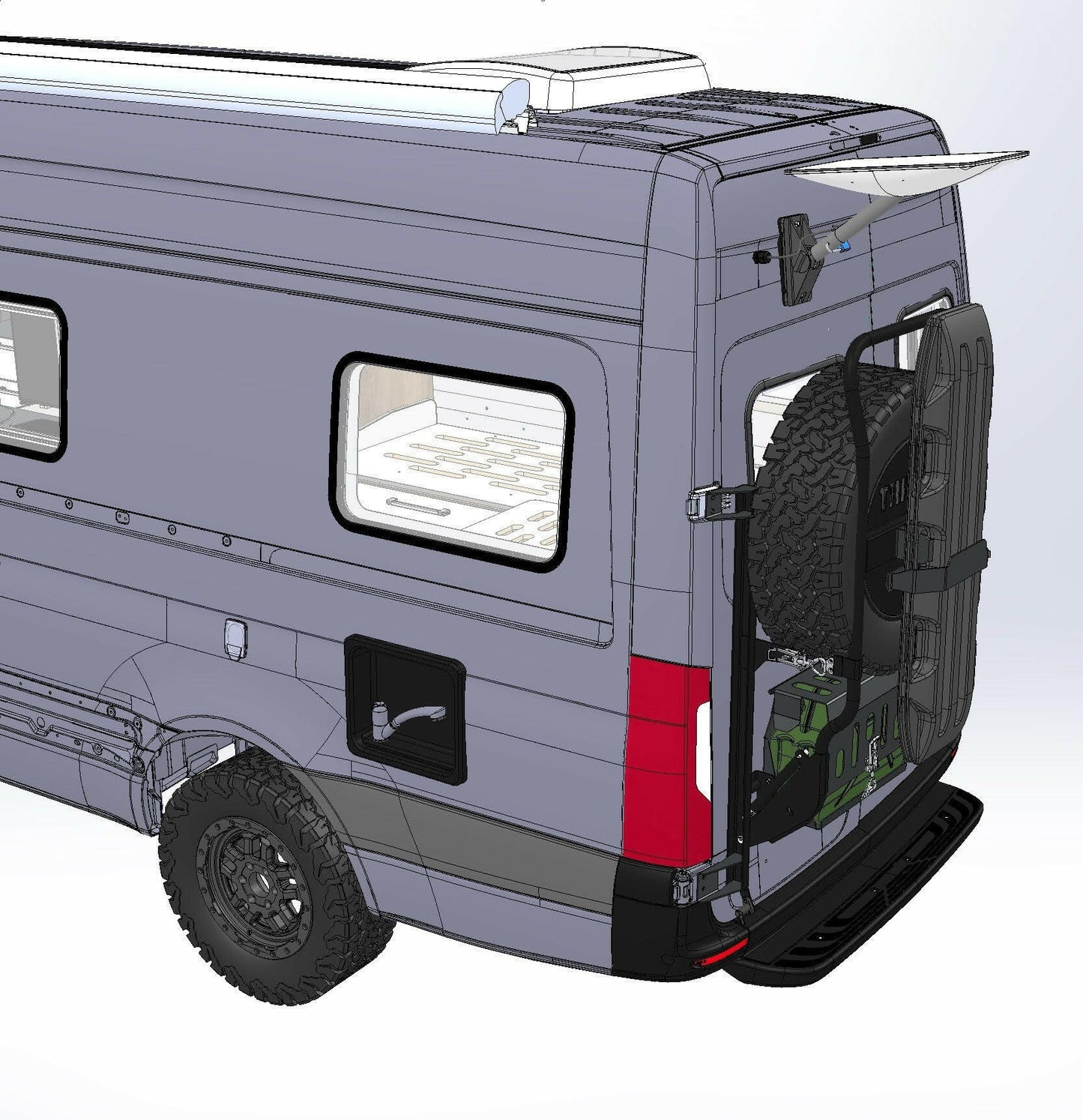 TRAKKA Starlink Antenna and Router Mount for Campervans, Motorhomes and Caravans Antenna Mount  Motorhome Campervan Camper Van Conversion RV Recreational vehicle Future Next Gen Modular Cabinetry.