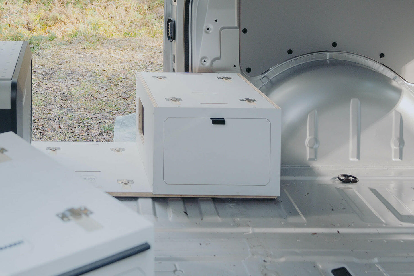 TRAKKA TRAKKIT Storage Module - Wheel Arch Modular Cabinetry  Motorhome Campervan Camper Van Conversion RV Recreational vehicle Future Next Gen Modular Cabinetry.