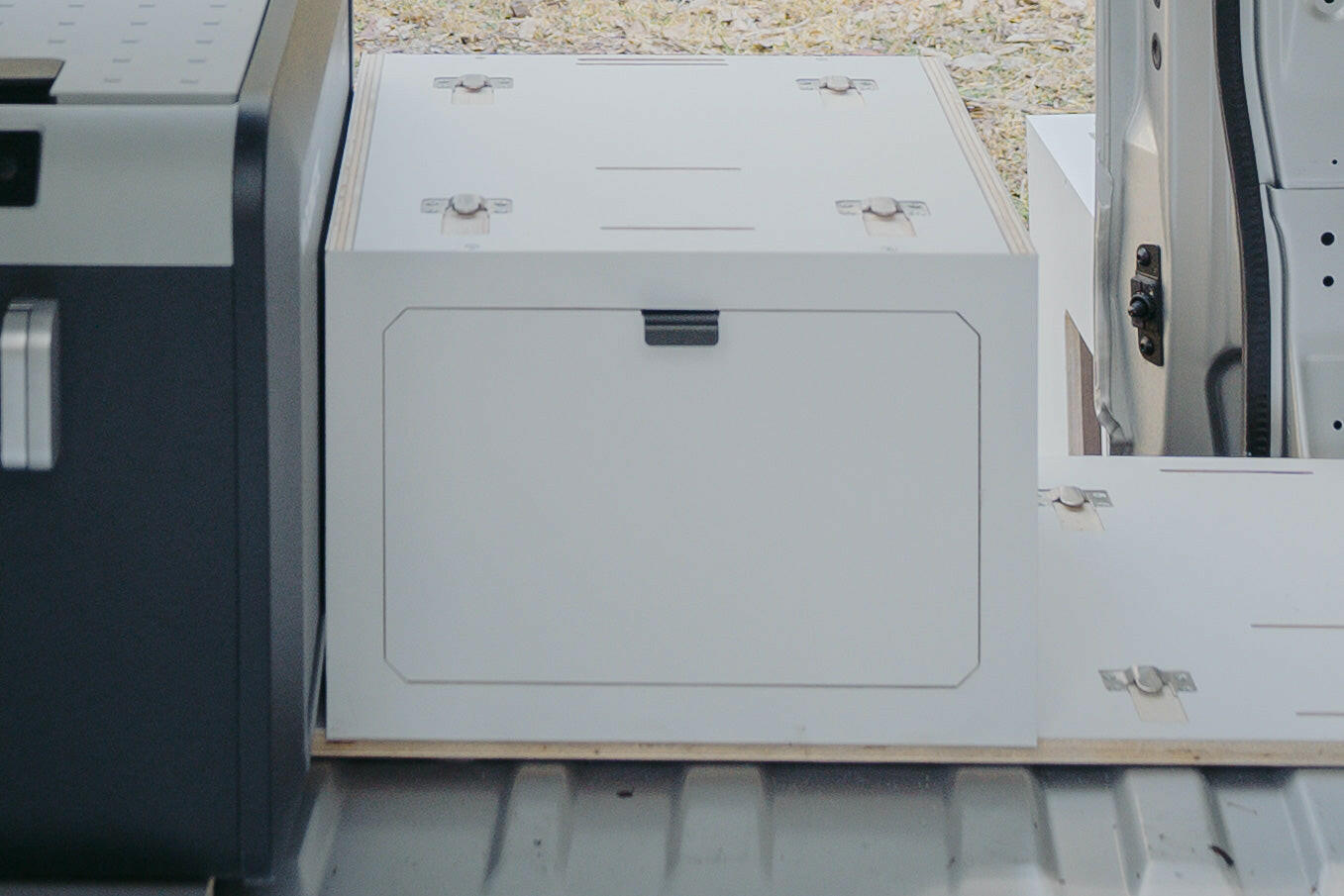 TRAKKA TRAKKIT Storage Module Modular Cabinetry  Motorhome Campervan Camper Van Conversion RV Recreational vehicle Future Next Gen Modular Cabinetry.