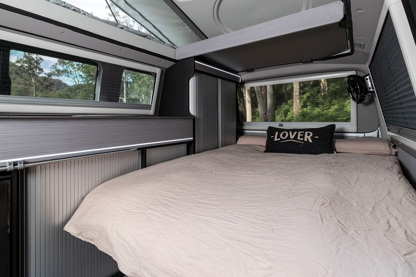 TRAKKA VW Transporter Smartbed System   Motorhome Campervan Camper Van Conversion RV Recreational vehicle Future Next Gen Modular Cabinetry.